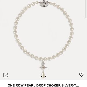 Vivienne Westwood One Row Pearl Drop Choker